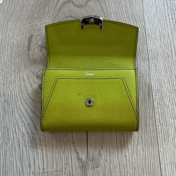 Cartier Light Green Green Leather Wallet - Picture 3 of 4